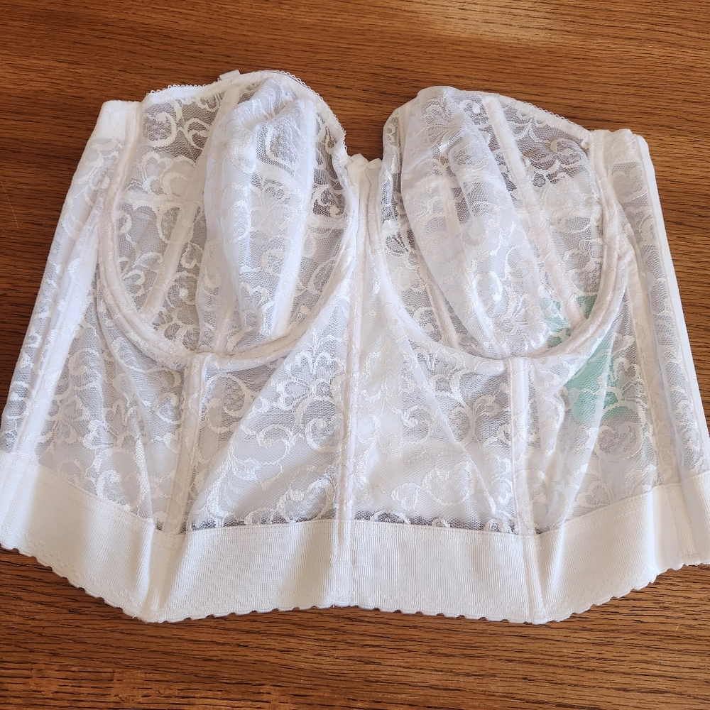 NWT Goddess Classics Bridal Bustier in White Lace Size 44DD Style GD0689WHE